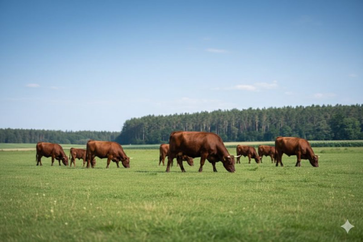 Rinder auf der Wiese (Bild KI generiert)