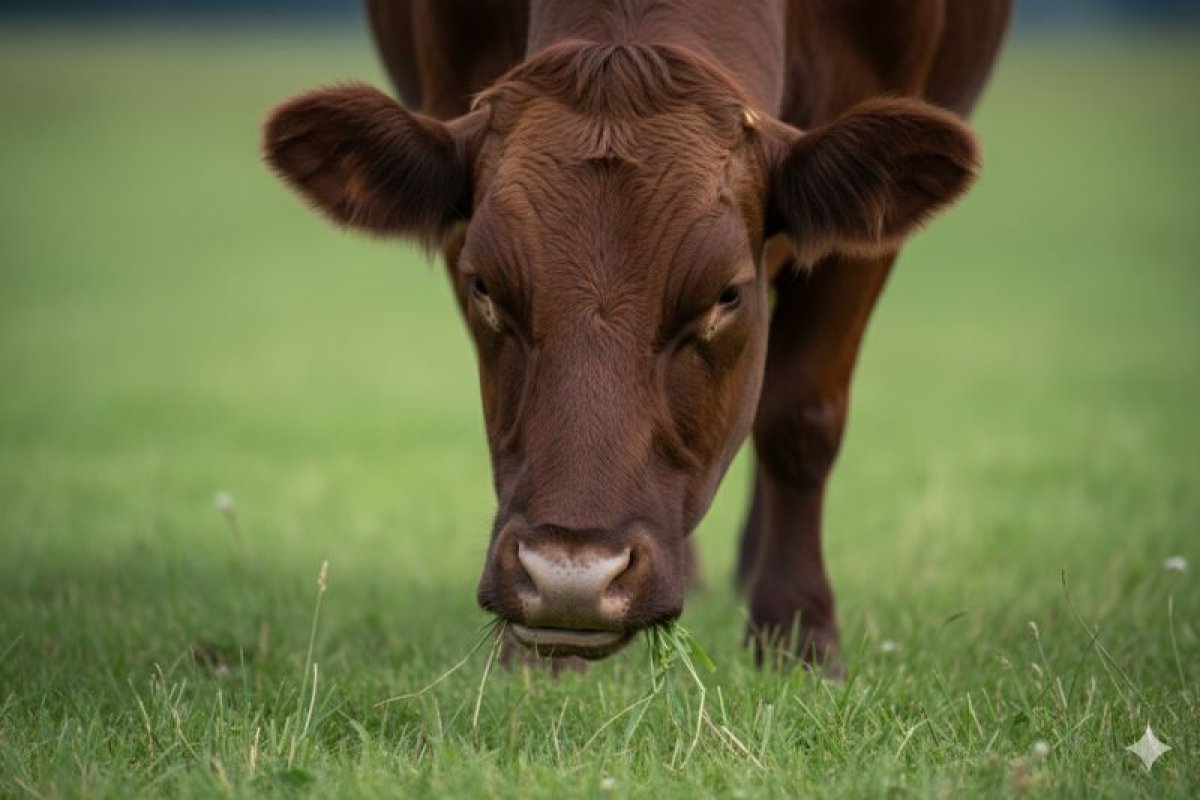 Kuh auf der Wiese (Bild mit KI erstellt)